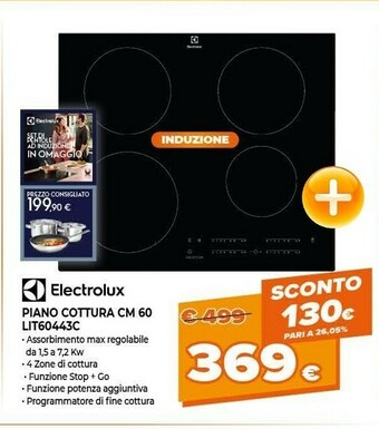 Expert Electrolux LIT60443C Piano Cottura Nero Incorporato A Induzione 4 Fornello(i) offerta