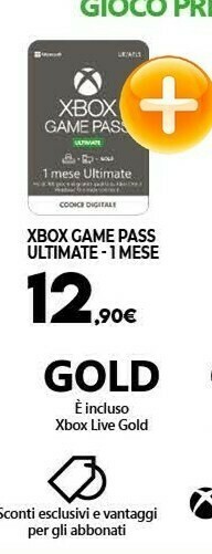 Expert Microsoft Xbox Game Pass Ultimate - 1 Mese offerta
