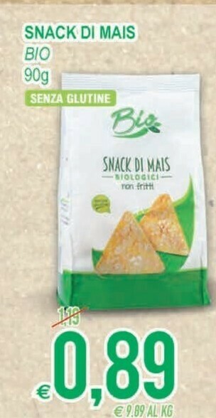 MD Discount Bio Snack Di Mais Senza Glutine offerta
