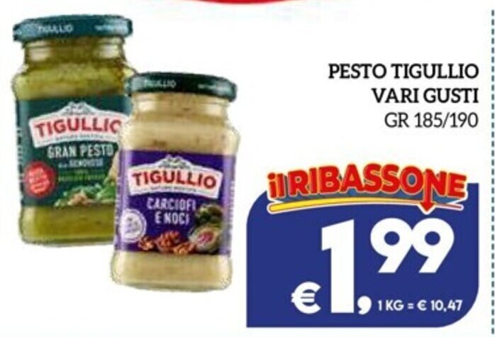 Il Centesimo PESTO TIGULLIO VARI GUSTI GR 185/190 offerta