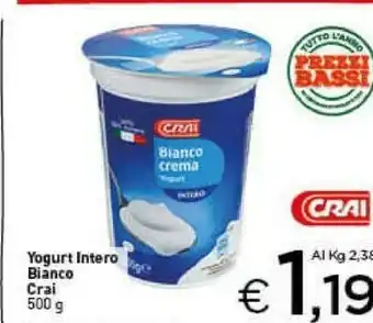 Crai Crai Yogurt Intero Bianco offerta