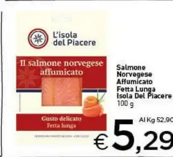Crai L'isola Del Piacere Salmone Norvegese Affumicato Fetta Lunga 100g offerta