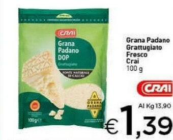 Crai Crai - Grana Padano DOP Grattugiato Fresco offerta
