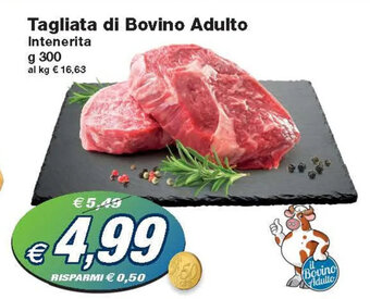 Prix Quality Tagliata di Bovino Adulto Intenerita g 300 offerta