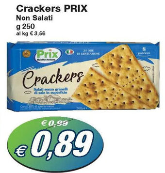 Prix Quality Crackers PRIX Non Salati g 250 offerta