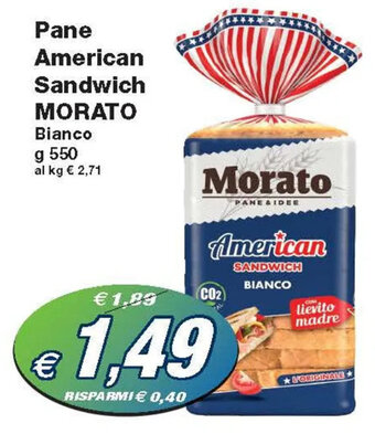 Pane American Sandwich MORATO Bianco g 550