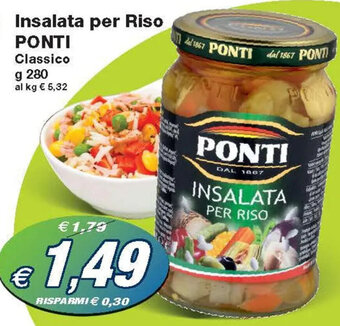 Prix Quality Insalata per Riso PONTI Classico g 280 offerta
