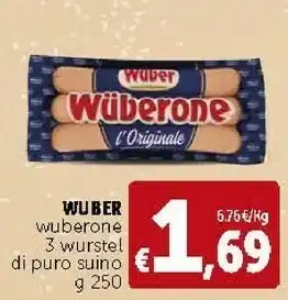 Deco Supermercati Wuber - Wuberone Di Puro Suino 250 G(ml) offerta