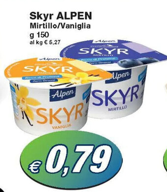 Skyr ALPEN Mirtillo/Vaniglia g 150