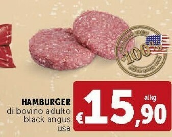 Deco Supermercati Hamburger Di Bovino Adulto Black Angus offerta