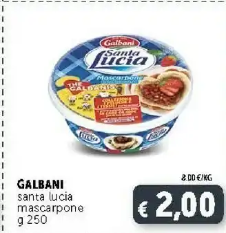Deco Supermercati Galbani Galbani - Mascarpone Santa Lucia 250 g(ml) offerta
