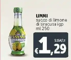 Deco Supermercati Limmi Succo Di Limone Di Siracusa IGP offerta