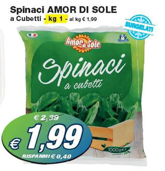 Prix Quality Spinaci AMOR DI SOLE a Cubetti - kg 1 offerta