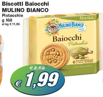 Prix Quality Biscotti Baiocchi MULINO BIANCO Pistacchio g 168 offerta