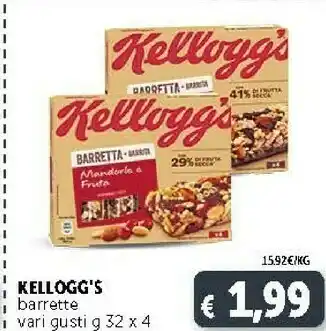 Deco Supermercati Kellogg's - Barretta Mandorle E Frutta 128 G(ml) offerta
