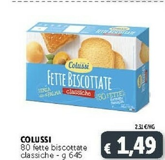 Deco Supermercati Colussi Fette Biscottate Classiche 645 G(ml) offerta