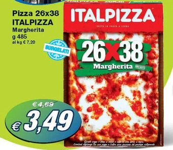 Pizza 26x38 ITALPIZZA Margherita g 485