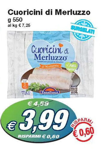 Prix Quality Cuoricini di Merluzzo g 550 offerta