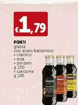 Deco Supermercati Ponti Glassa Gastronomica All'Aceto Balsamico Di Modena 250 G(ml) offerta