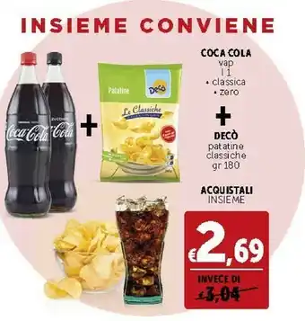 Deco Supermercati Coca Cola + Patatine Classiche offerta