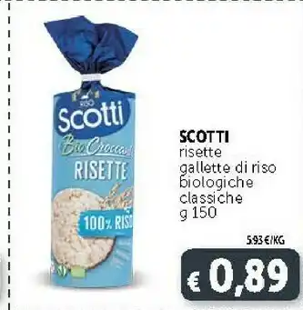 Deco Supermercati Scotti Riso - Risette 100% Riso Biologiche 150 G(ml) offerta