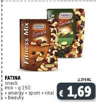 Deco Supermercati Fatina - Fitness Mix Snack Ideale Per Lo Sport 150 G(ml) offerta