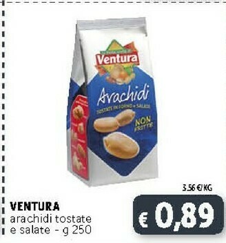 Deco Supermercati Ventura Arachidi Tostate In Forno E Salate 250 G(ml) offerta
