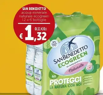 Deco Supermercati San Benedetto Acqua Minerale Naturale Dal Parco Del Pollino Progetto Ecogreen 2000 G(ml) offerta