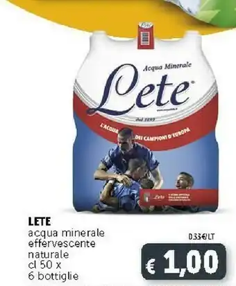 Lete Acqua Minerale Effervescente Naturale 500 G(ml)
