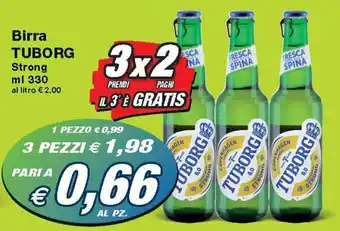 Prix Quality Birra TUBORG Strong ml 330 offerta