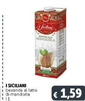 Deco Supermercati I siciliani Bevanda Al Latte Di Mandorla offerta