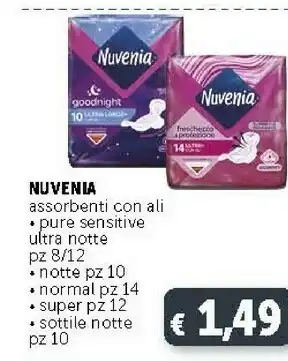 Nuvenia Assorbenti Con Ali Pure Sensitive