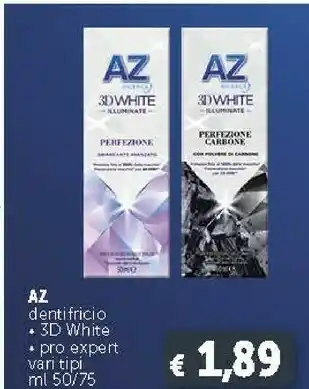 Deco Supermercati Az Dentifricio 3D White Perfezione Carbone offerta