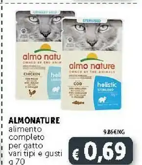 Deco Supermercati Almo Nature Alimento Completo Per Gatto Chicken 70 G offerta