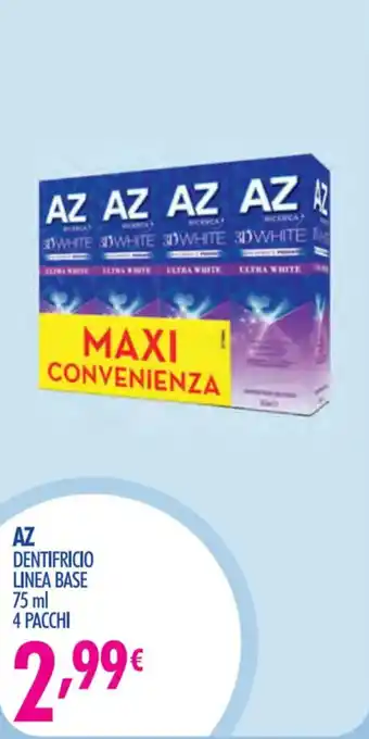 AZ DENTIFRICIO LINEA BASE 75 ml 4 PACCHI