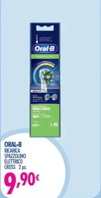 Acqua & Sapone ORAL-B RICARICA SPAZZOLINO ELETTRICO CROSS 2 pz. offerta