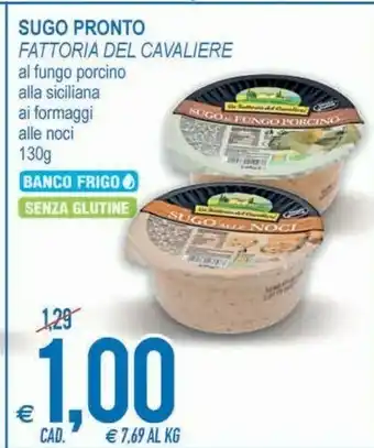 Fattoria Del Cavaliere Sugo Pronto Al Fungo Porcino / Alla Siciliana / Ai Formaggi / Alle Ceci Senza Glutine