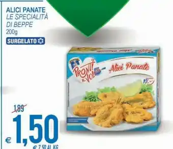 MD Discount Le Specialita Di Beppe Alici Panate Surgelato offerta