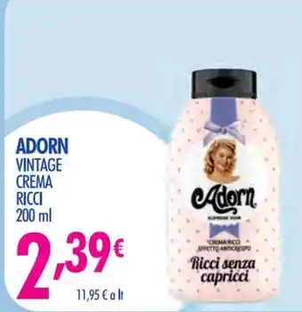 Acqua & Sapone ADORN VINTAGE CREMA RICCI 200 ml offerta