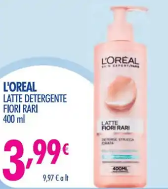 Acqua & Sapone L'OREAL LATTE DETERGENTE FIORI RARI 400 ml offerta