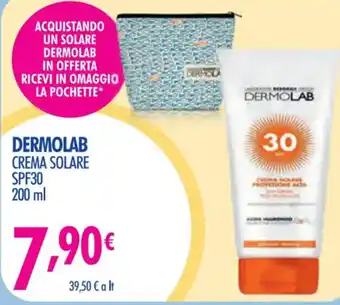 Acqua & Sapone DERMOLAB CREMA SOLARE SPF30 200 ml offerta