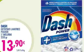 DASH DETERSIVO LAVATRICE POLVERE 5 1 MISURINI 2550 gr