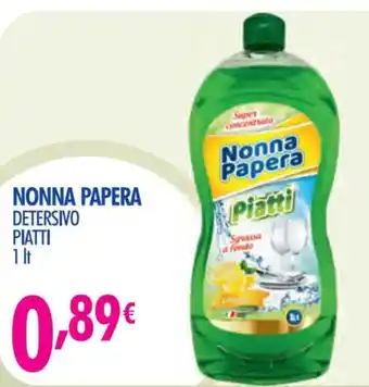 Acqua & Sapone NONNA PAPERA DETERSIVO PIATTI 1 lt offerta