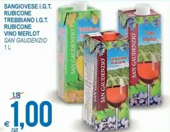 MD Discount San Gaudenzio Sangiovese Igt Rubicone / Trebbiano Igt Rubicone / Vino Merlot offerta