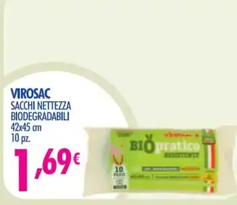 Acqua & Sapone VIROSAC SACCHI NETTEZZA BIODEGRADABILI 42x45 cm 10 pz offerta