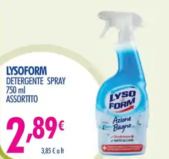 Acqua & Sapone LYSOFORM DETERGENTE SPRAY 750 ml ASSORTITO offerta