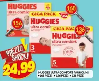 Risparmio Casa HUGGIES ULTRA COMFORT PANNOLINI 168 PEZZI 156 PEZZI • 136 PEZZI offerta