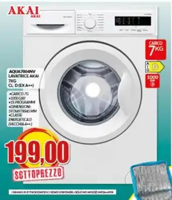 Risparmio Casa AQUA7004NV LAVATRICE AKAI 7KG offerta