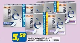LINES E ALI NOTTE 18 PEZZI LUNGO 20 PEZZI CON ALI 22 PEZZI