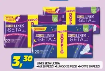 LINES SETA ULTRA ALI 28 PEZZI LUNGO 22 PEZZI NOTTE 20 PEZZI